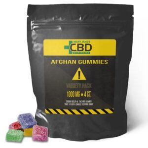 MJCBD AFGHAN DELTA 8 GUMMIES 1000MG 4CT 250MG PER GUMMY RAINBOW