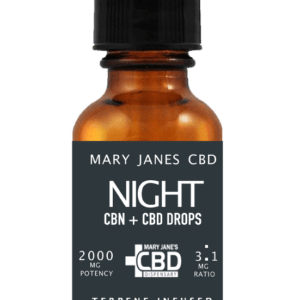 MJCBD Terpene Night CBD and CBG drops terpene infused 2000mg