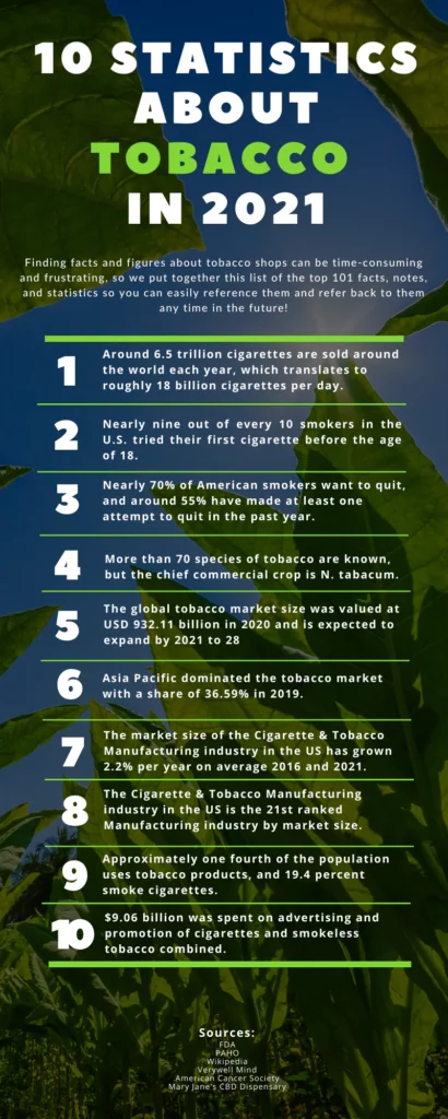 Inforgraphic 10 Stats About Tobacco in 2021